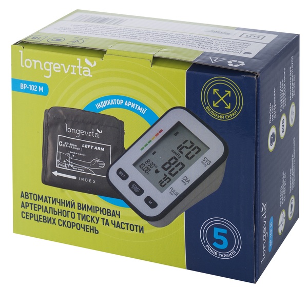 Автоматичний вимірювач тиску Longevita BP-102М 10