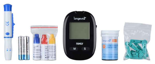 Глюкометр Longevita Family Система для вимірювання глюкози в крові 3