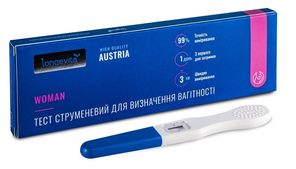 Тест струменевий для визначення вагітності Longevita Woman TStr/1 1