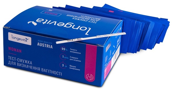 Тест-смужка для визначення вагітності Longevita Woman TS/25 3