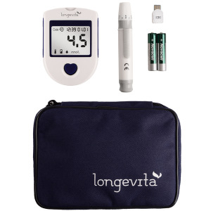 Глюкометр Longevita Система для вимірювання глюкози в крові Тест смужки 100 шт Глюкометр Longevita Система для вимірювання глюкози в крові Тест смужки 100 шт зображення 3